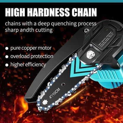 Mini Chainsaw,Portable Electric Chainsaws Cordless,Handheld Chain Saw Pruning Shears Chain Saws for Tree Branches,Courtyar